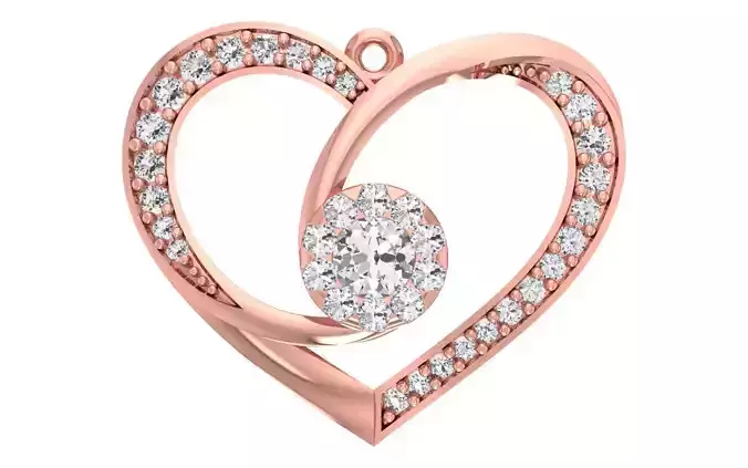 Heart Pendants 3dm STL OBJ FBX Renders Details