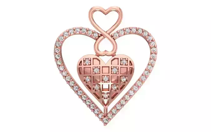 Heart Pendants 3dm STL OBJ FBX Renders Details