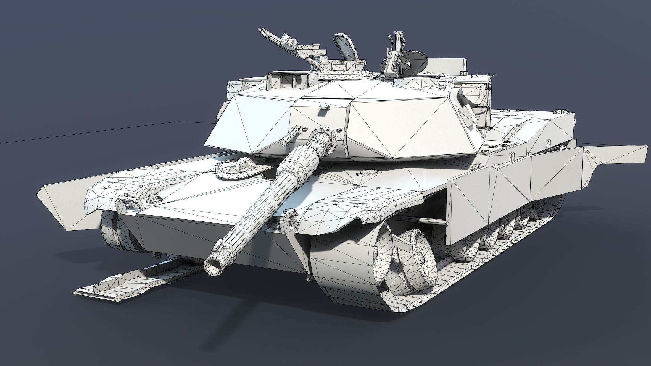 M1 Abrams Tank Set 3D Model Collection_32