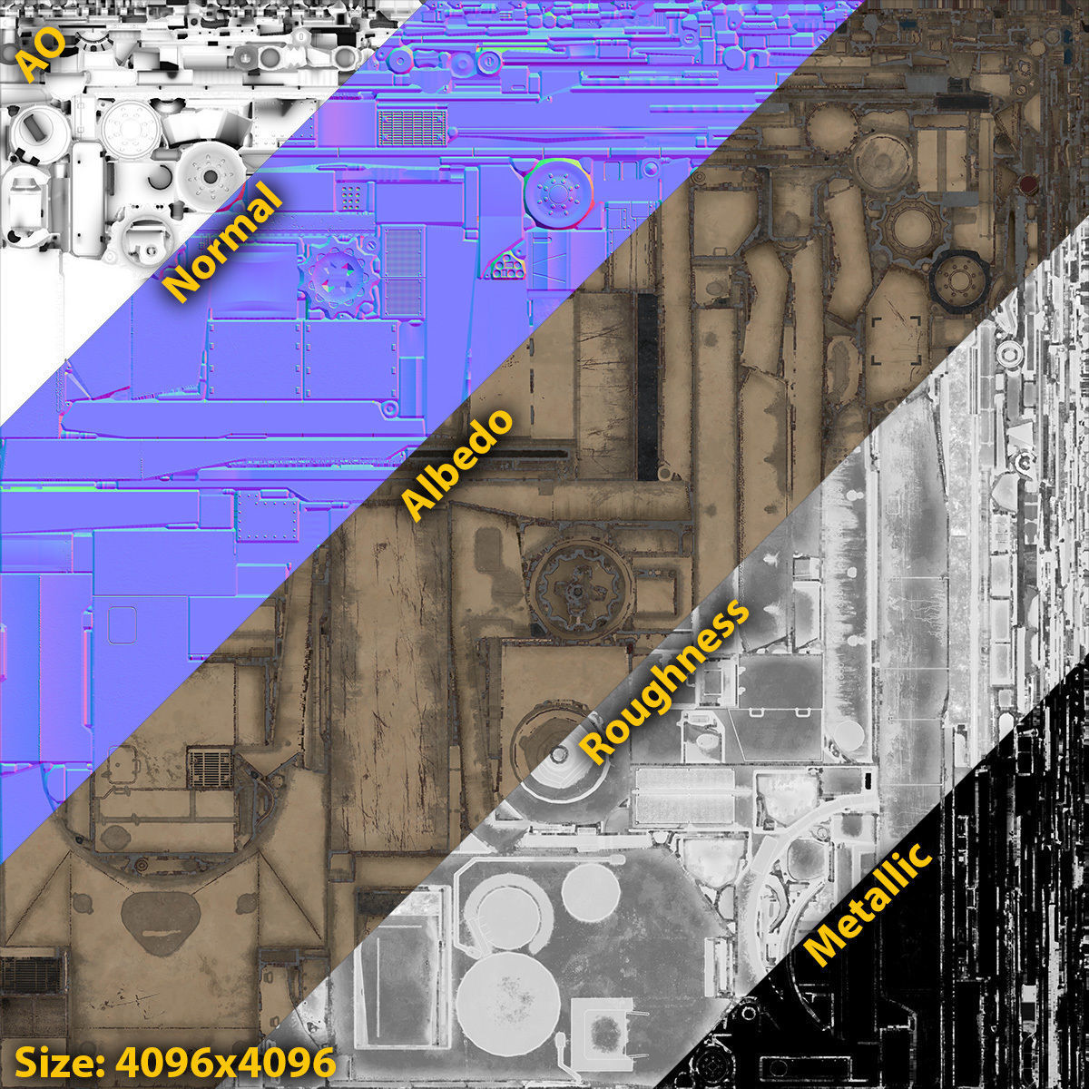 M1 Abrams Tank Set 3D Model Collection_16