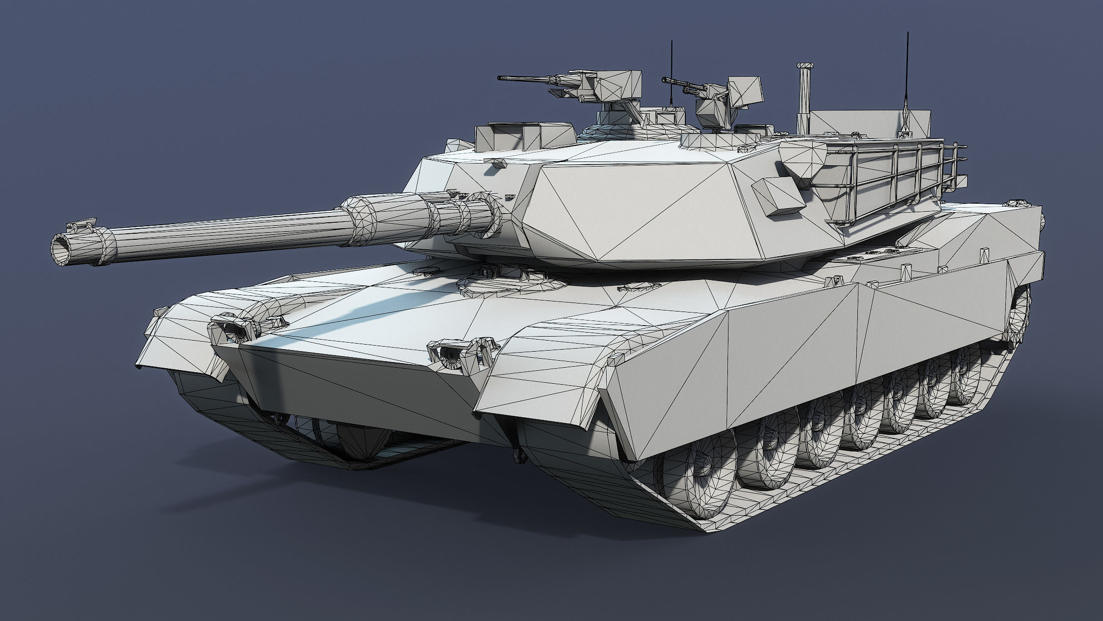 M1 Abrams Tank Set 3D Model Collection_10