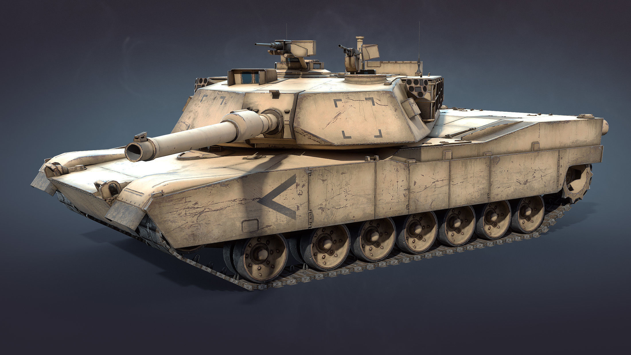 M1 Abrams Tank Set 3D Model Collection_4