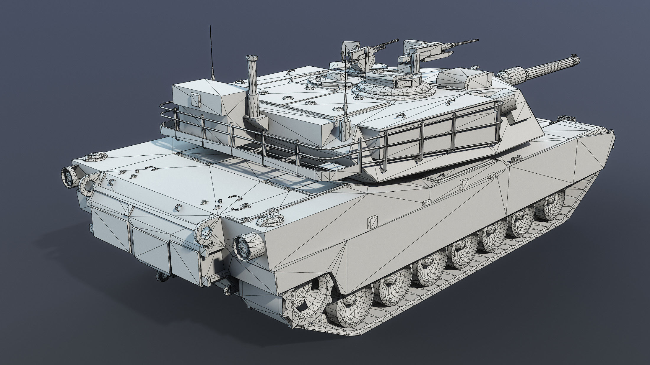 M1 Abrams Tank Set 3D Model Collection_13