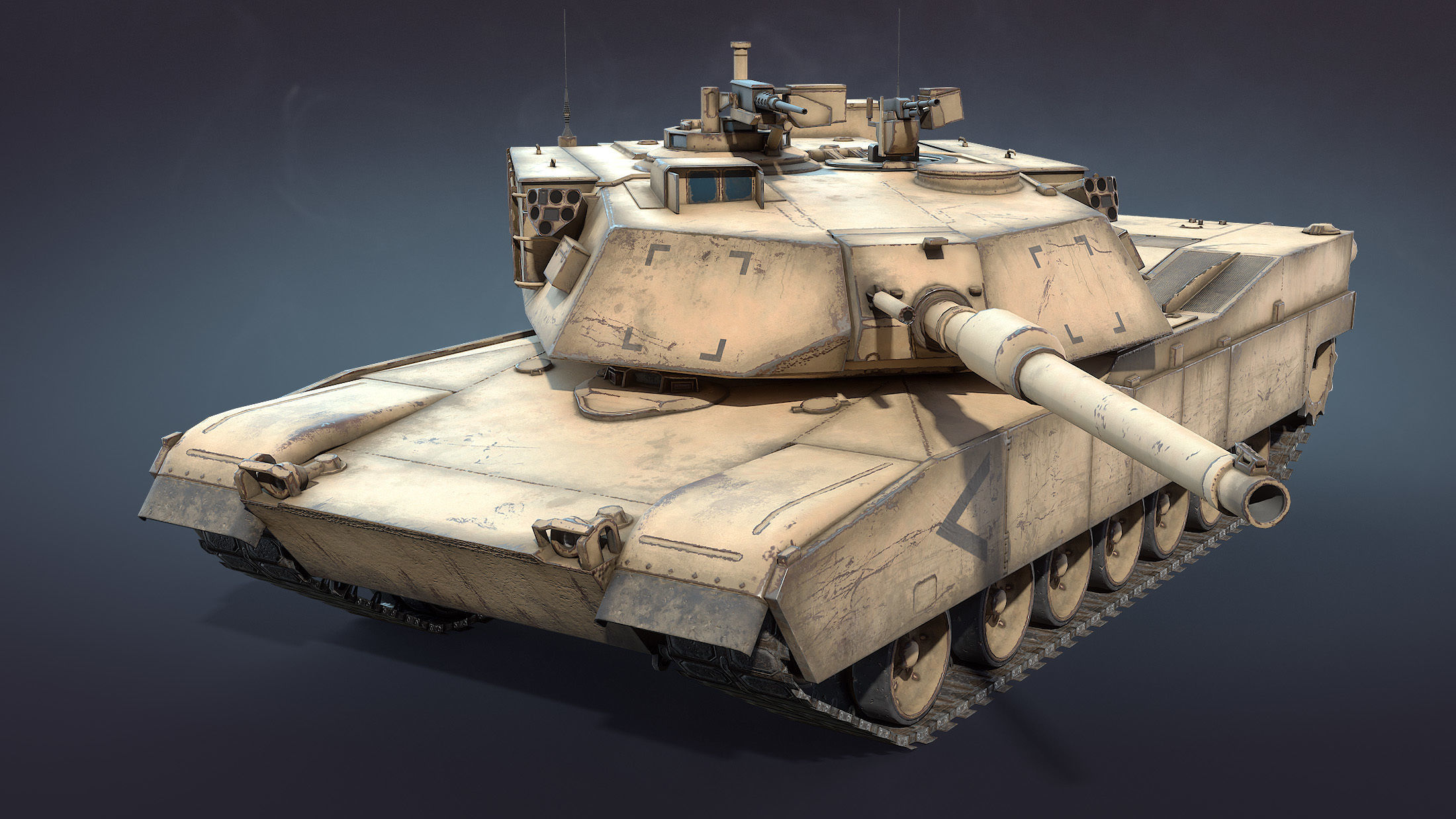 M1 Abrams Tank Set 3D Model Collection_6