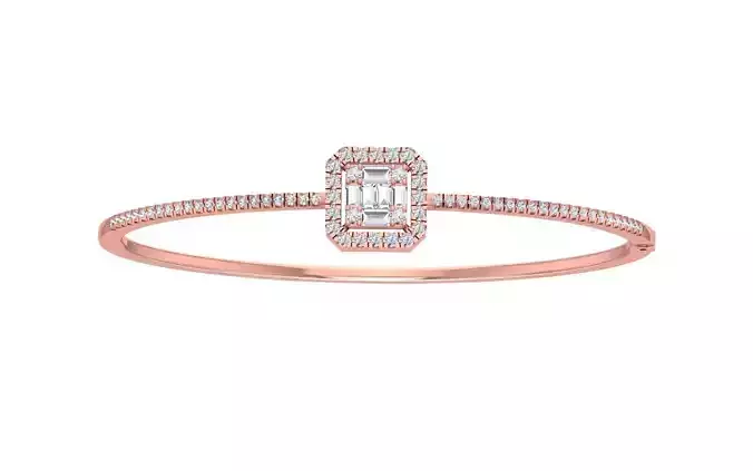 Women Baguette Bracelet 3dm STL OBJ FBX Renders Details