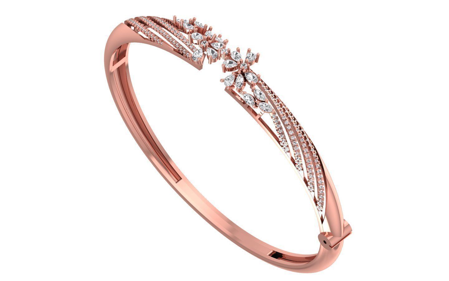 Women Fancy Bracelet 3dm STL OBJ FBX Renders Details 3D print model_2