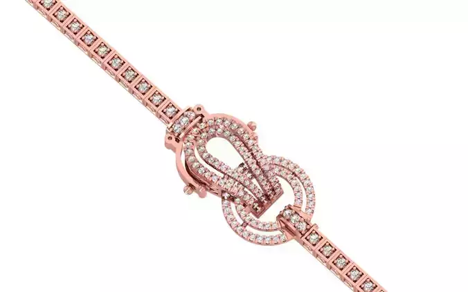 Women Locking Bracelet 3dm STL OBJ FBX Renders Details
