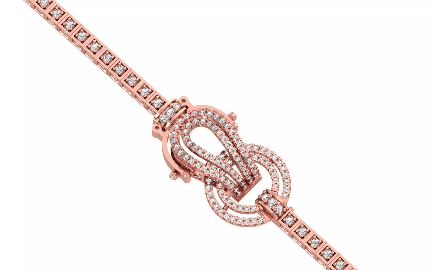 Women Locking Bracelet 3dm STL OBJ FBX Renders Details 3D print model_0