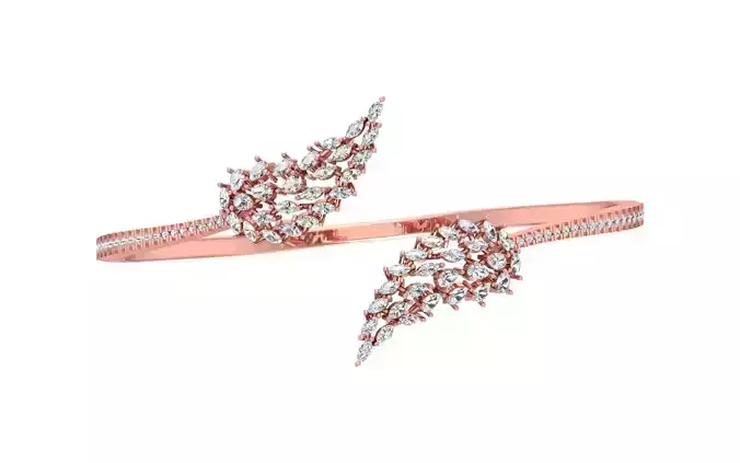 Women Leaf Bracelet 3dm STL OBJ FBX Renders Details