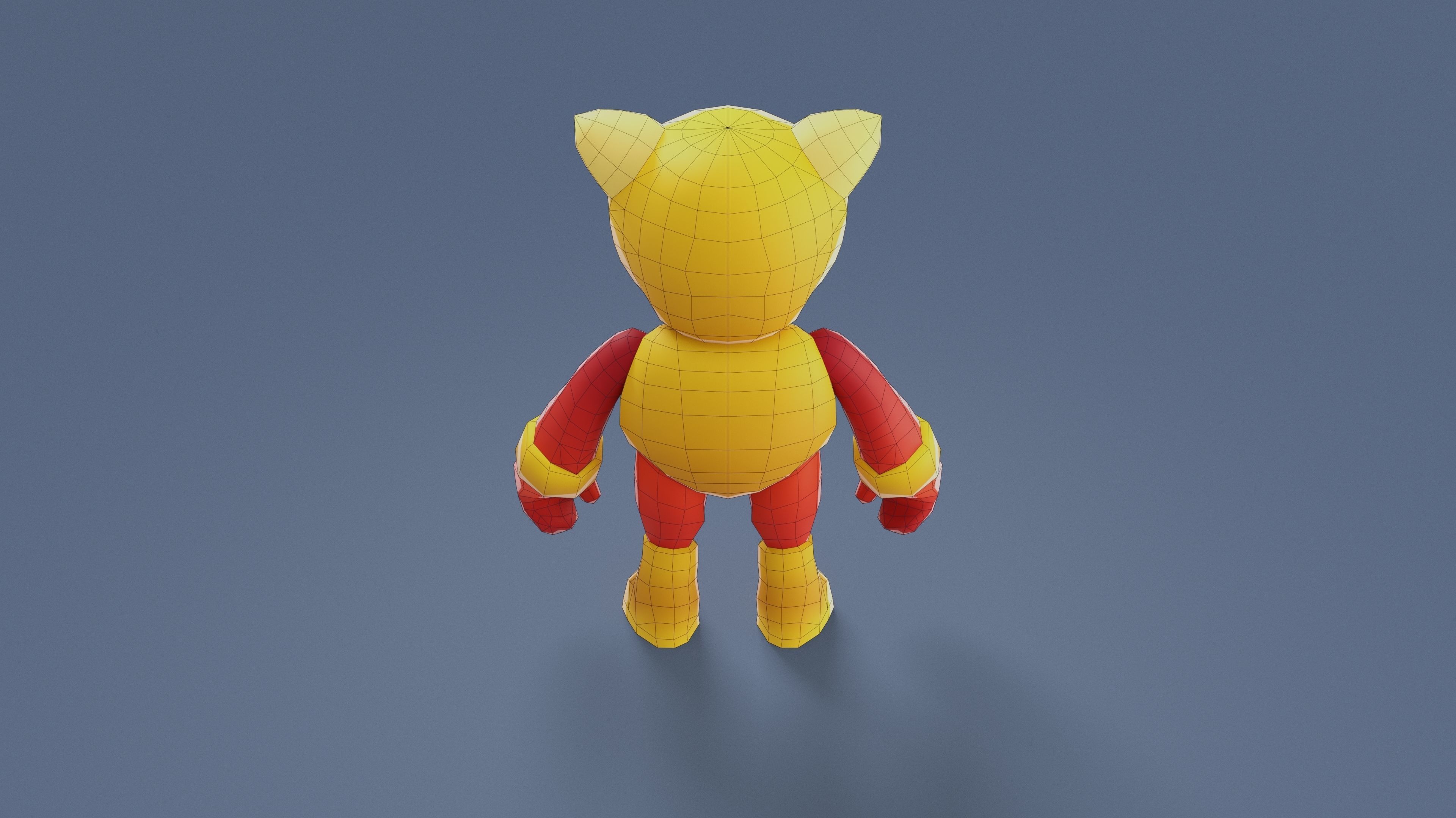 Cartoon Characters - Medium Armored Warrior Low-poly 3D model_7