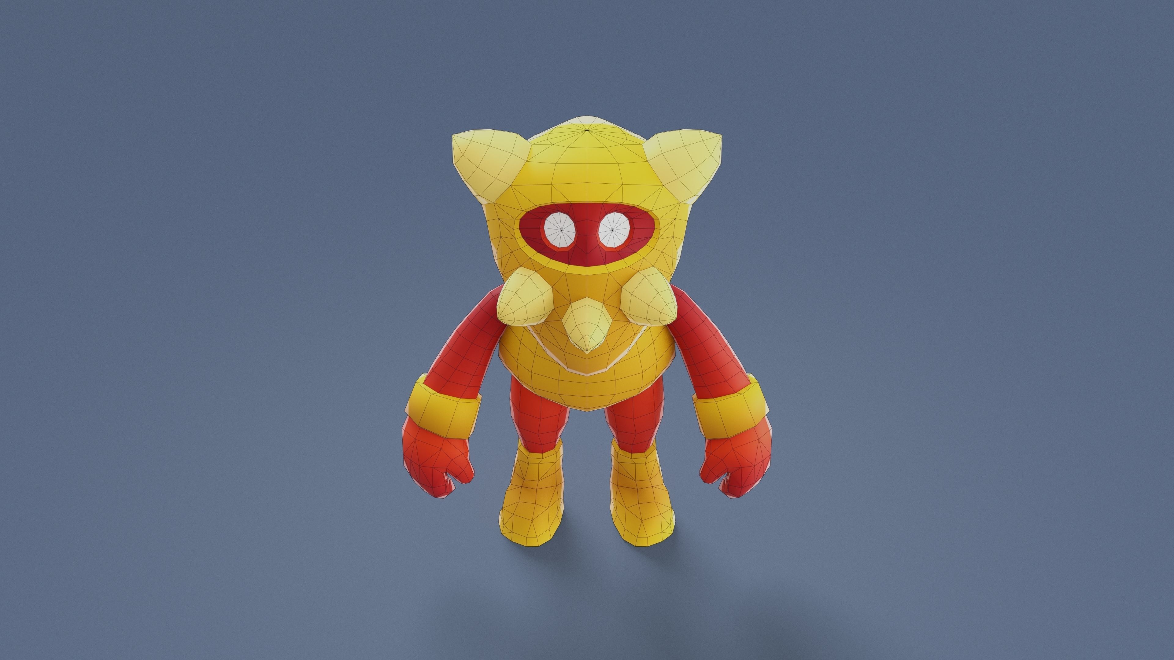 Cartoon Characters - Medium Armored Warrior Low-poly 3D model_13