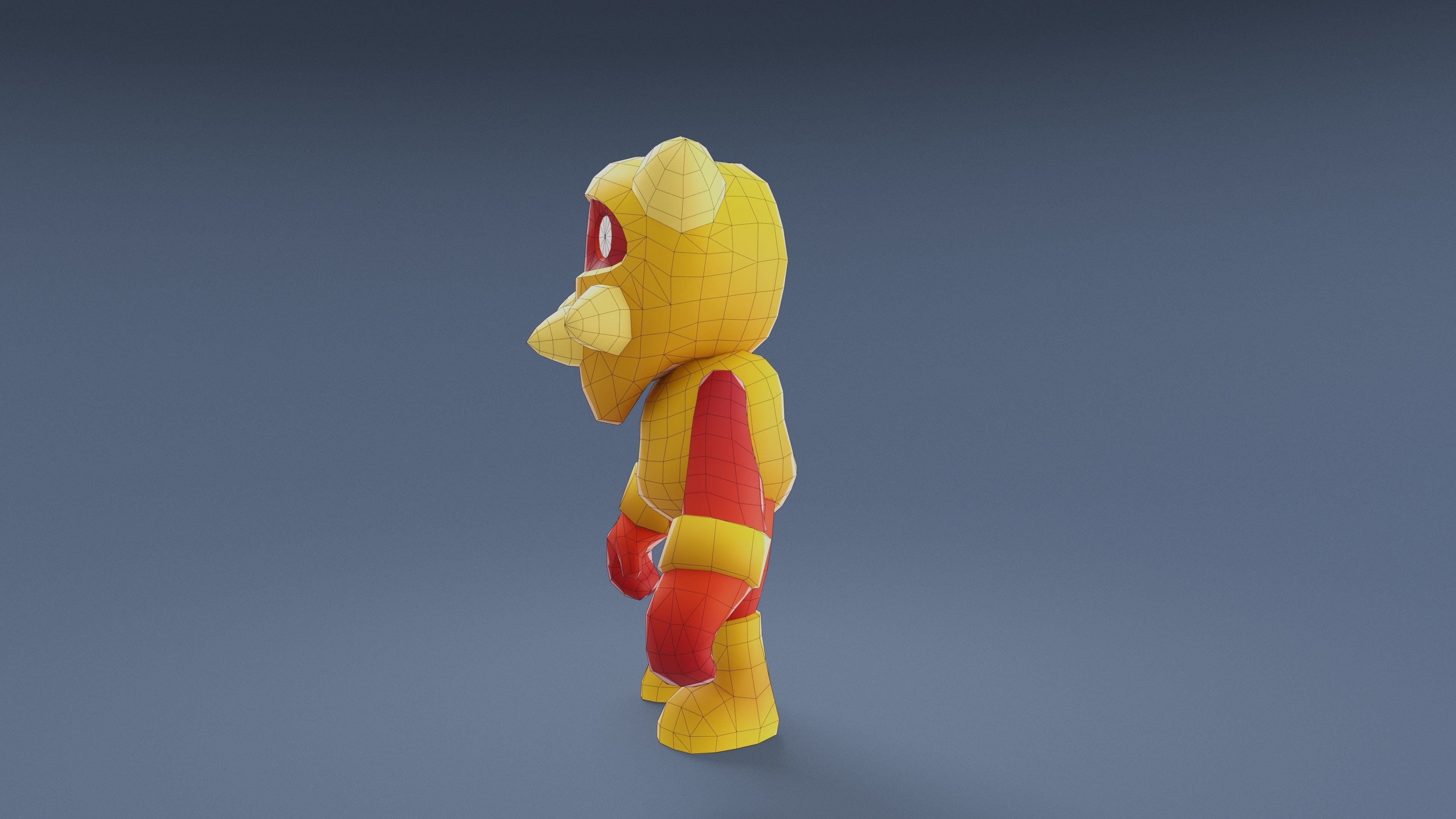 Cartoon Characters - Medium Armored Warrior Low-poly 3D model_15