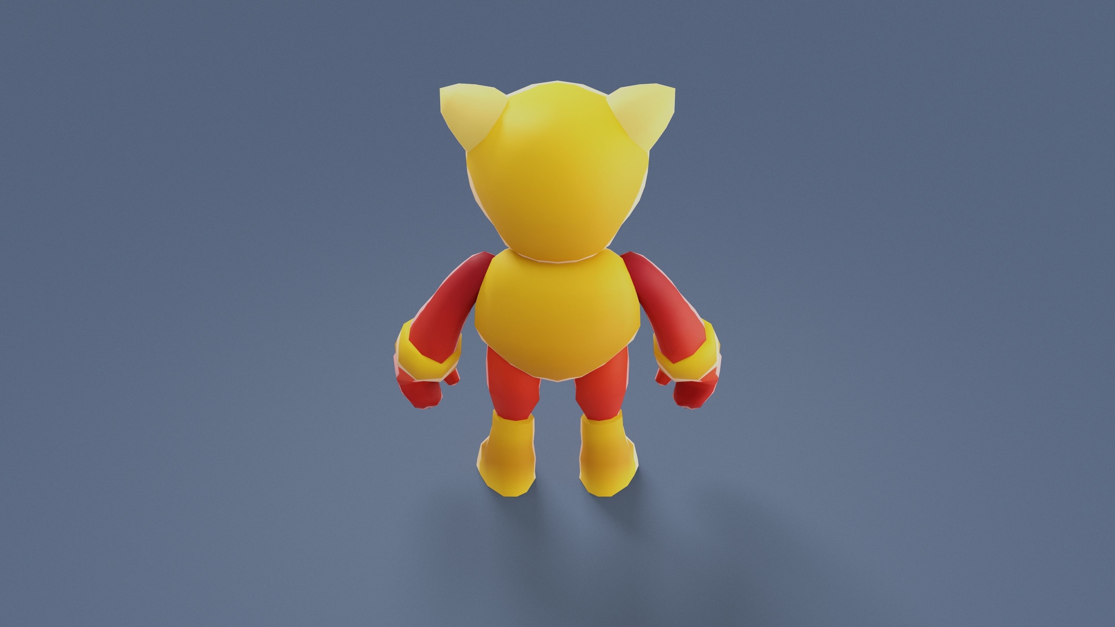 Cartoon Characters - Medium Armored Warrior Low-poly 3D model_6