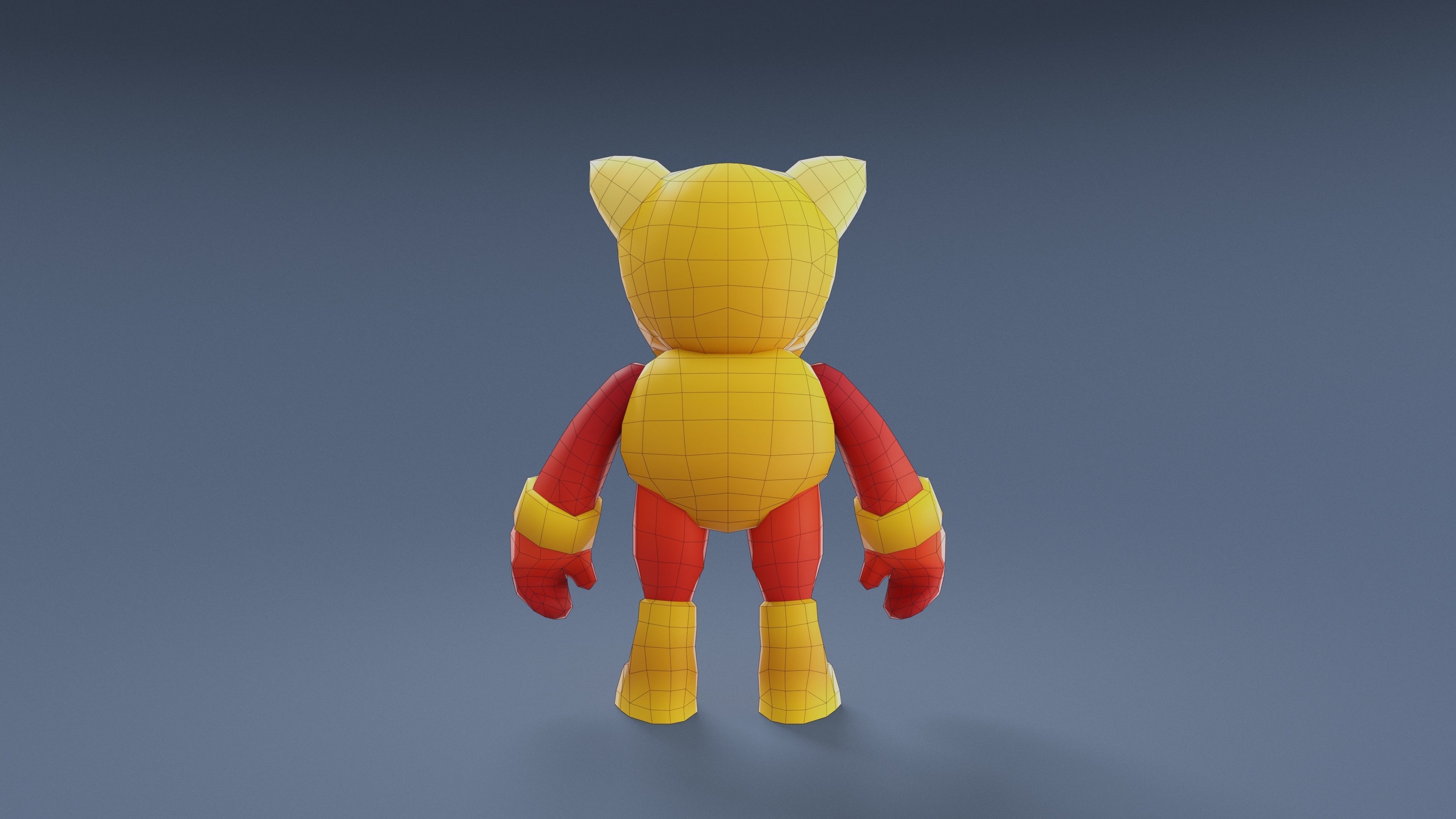 Cartoon Characters - Medium Armored Warrior Low-poly 3D model_21