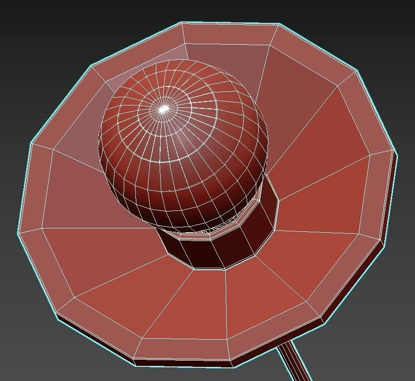 KIAPPA C four light brass ceiling fixture 3D model_3