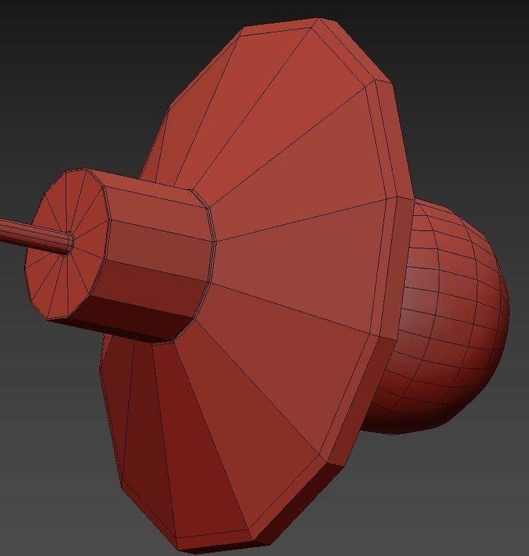 KIAPPA C four light brass ceiling fixture 3D model_2