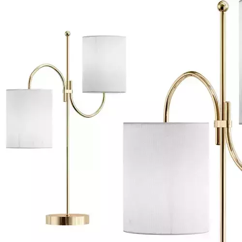 CHICANE table lamp in gold with lampshade