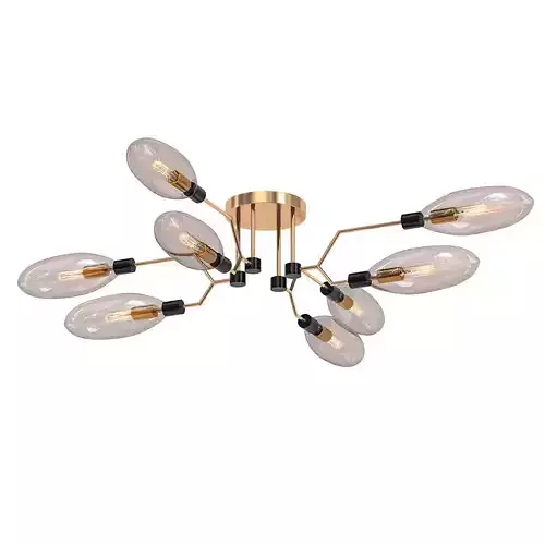 AIK C modern brass and glass ceiling light