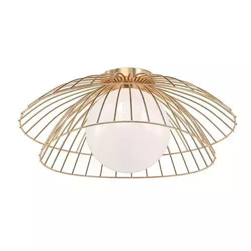 JARDIN gold caged ceiling light