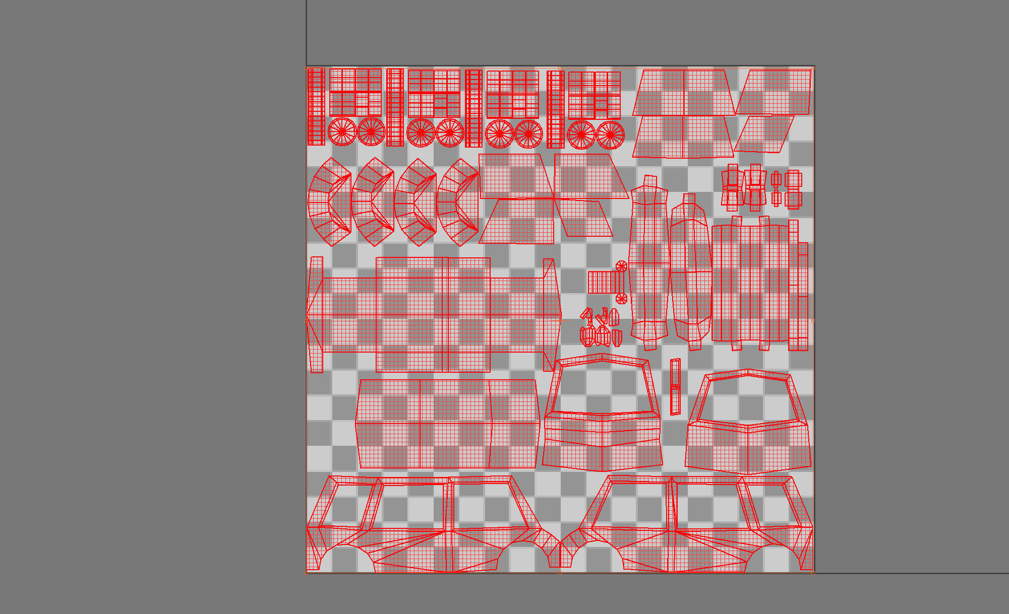 Stylized Set of Cars Low-poly 3D model_22