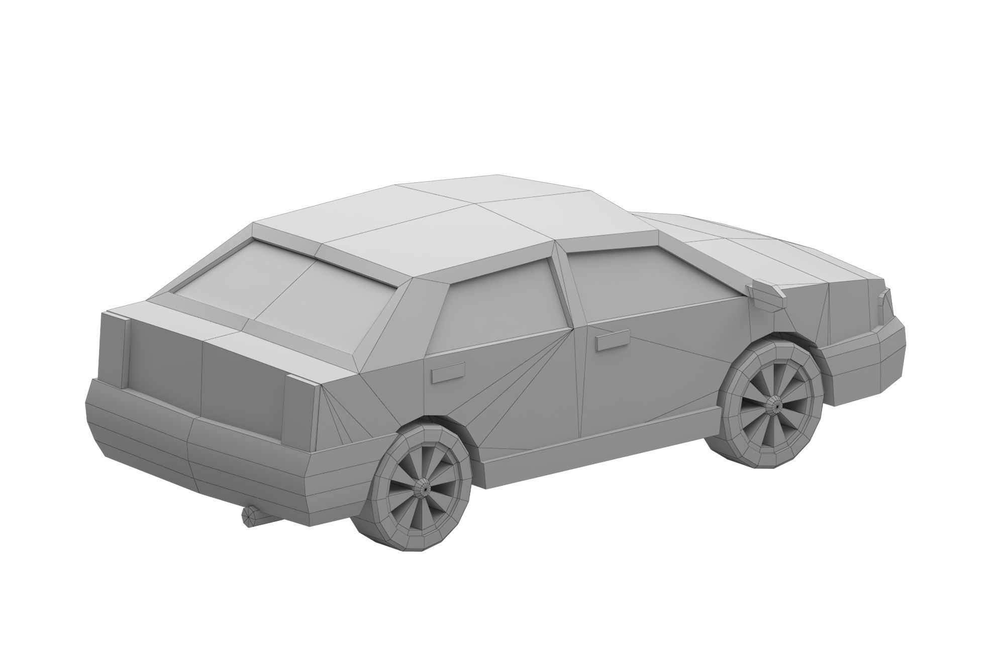 Stylized Set of Cars Low-poly 3D model_6