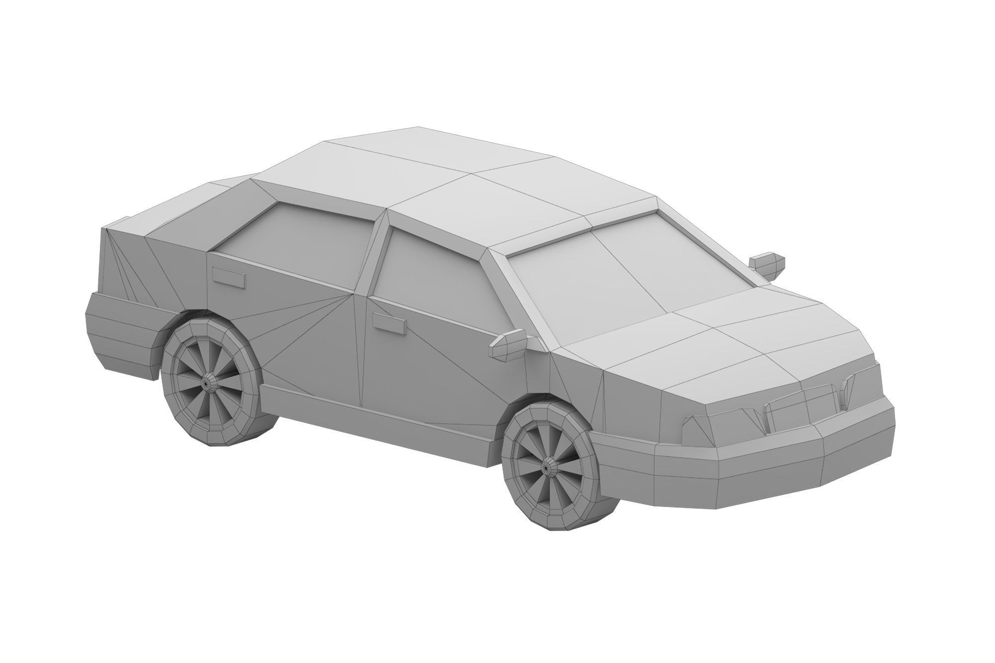Stylized Set of Cars Low-poly 3D model_5