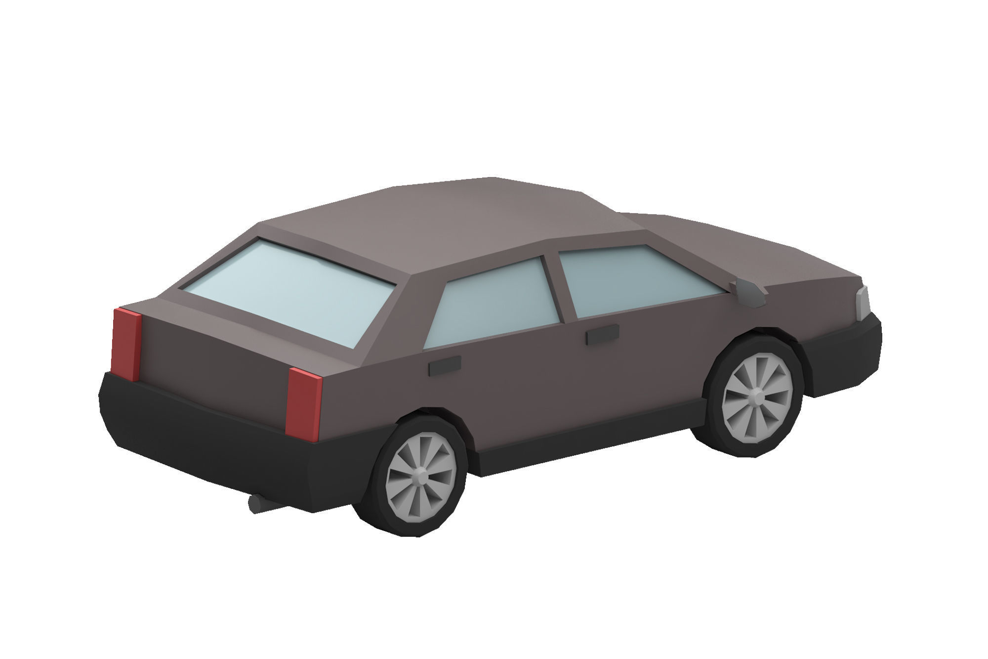 Stylized Set of Cars Low-poly 3D model_2