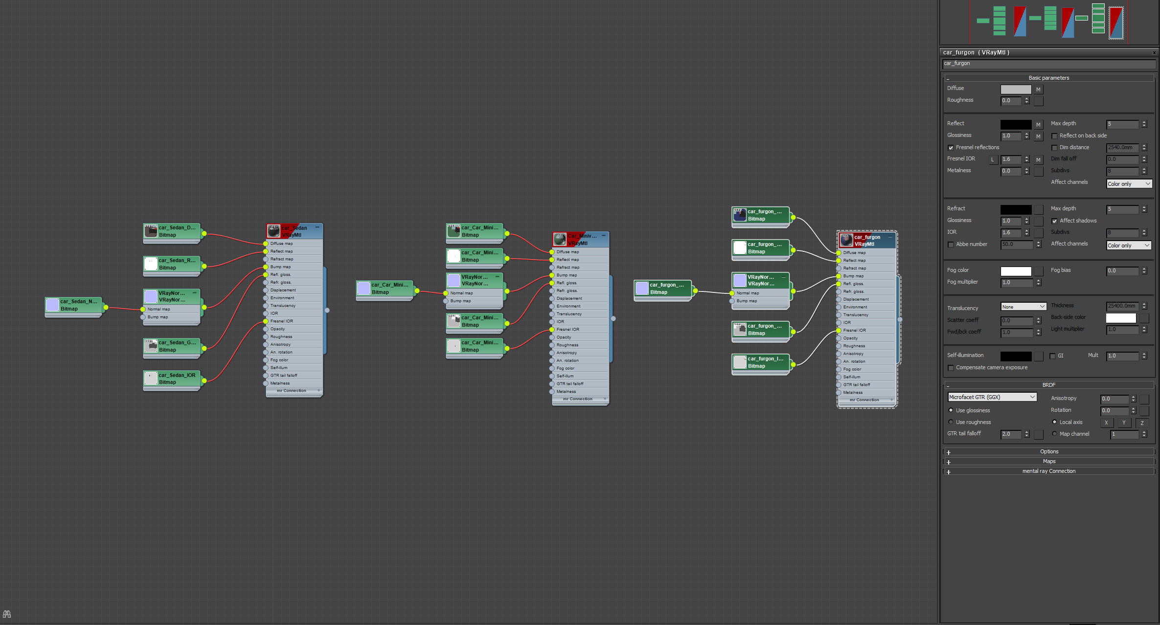 Stylized Set of Cars Low-poly 3D model_19