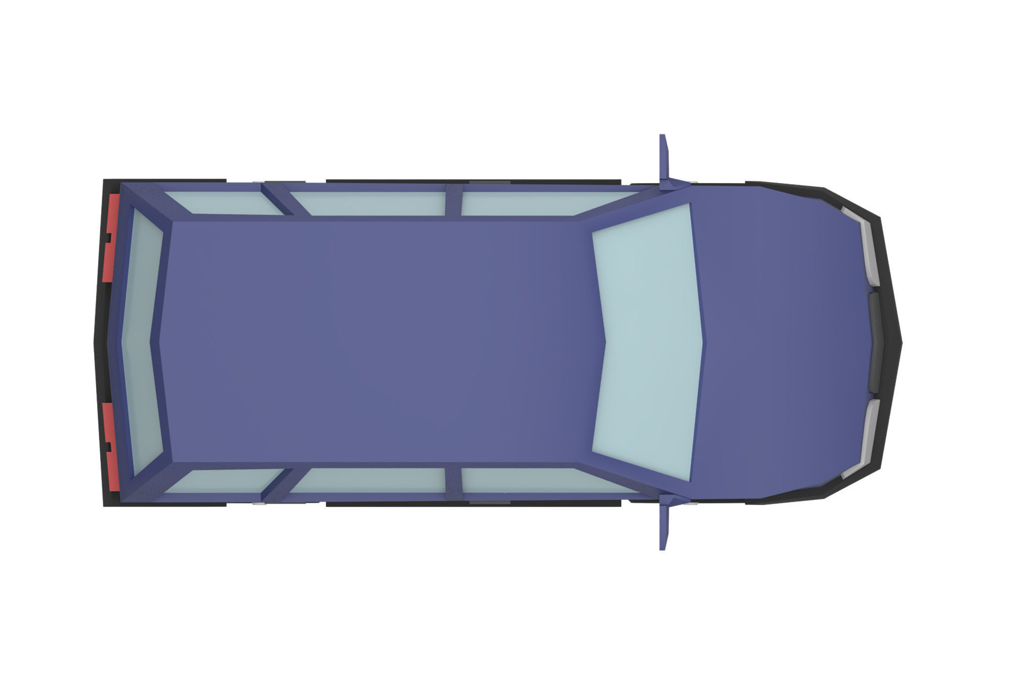 Stylized Set of Cars Low-poly 3D model_16