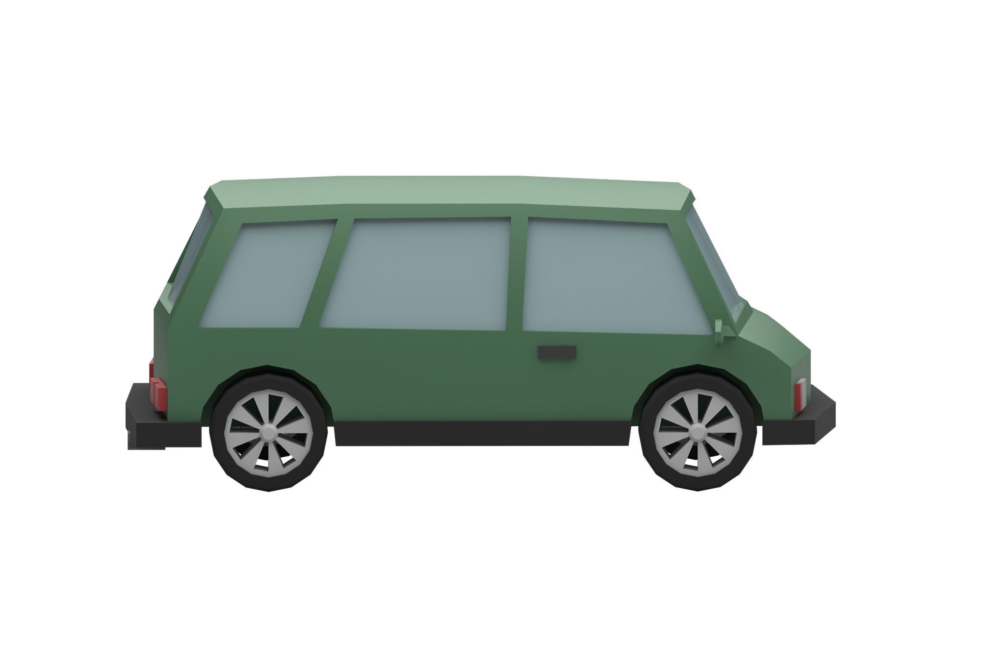 Stylized Set of Cars Low-poly 3D model_9