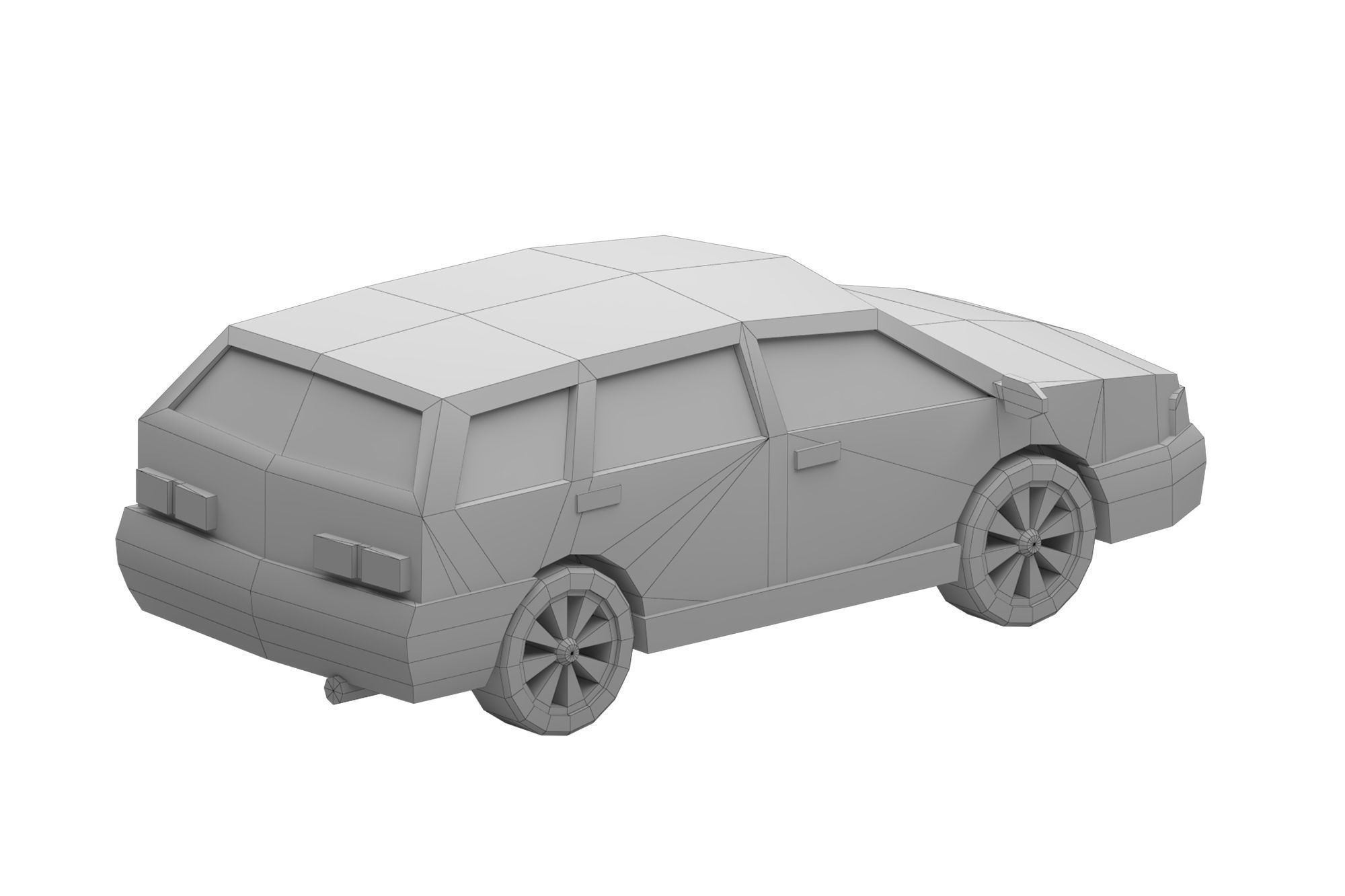 Stylized Set of Cars Low-poly 3D model_18