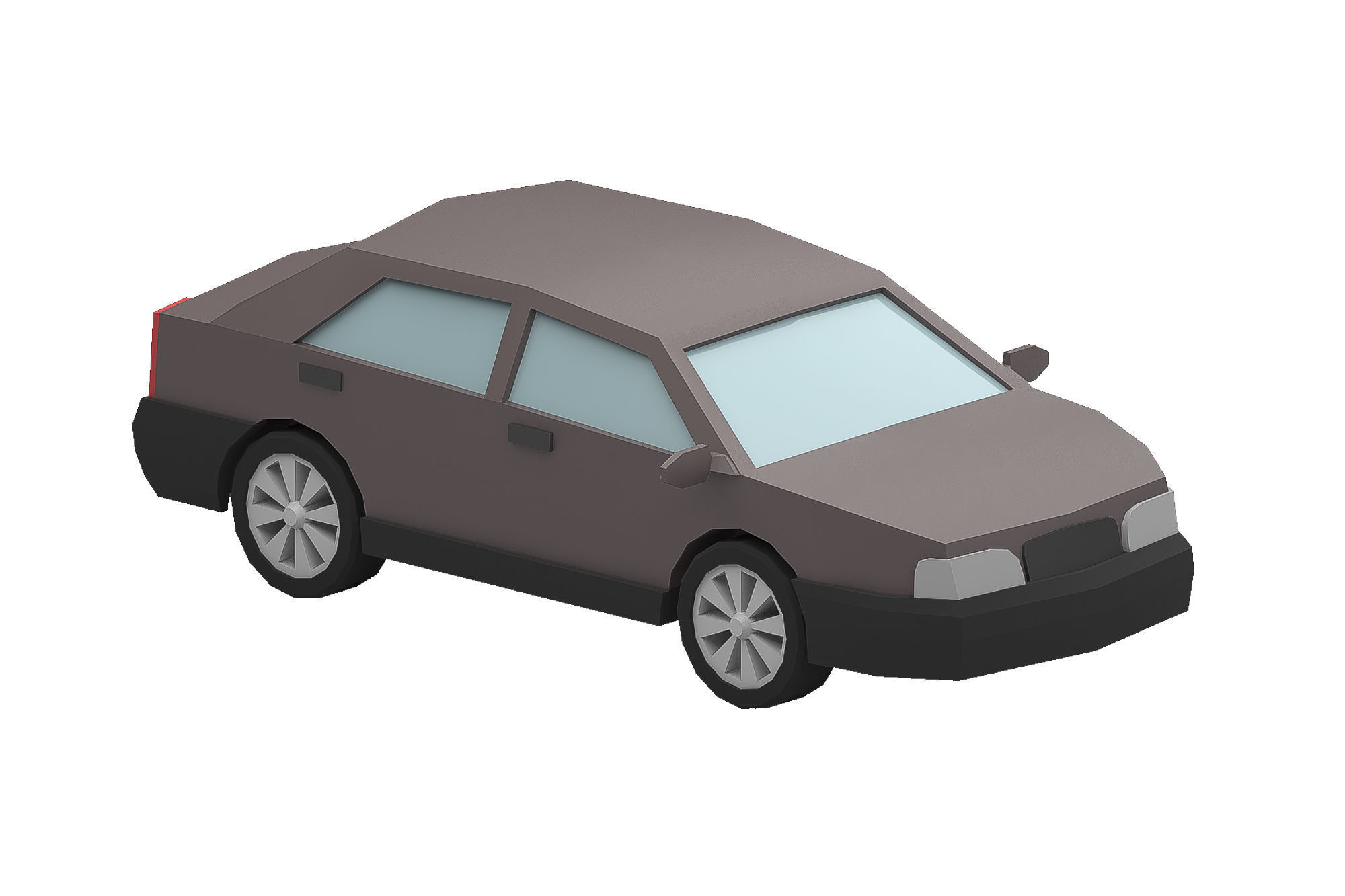 Stylized Set of Cars Low-poly 3D model_1