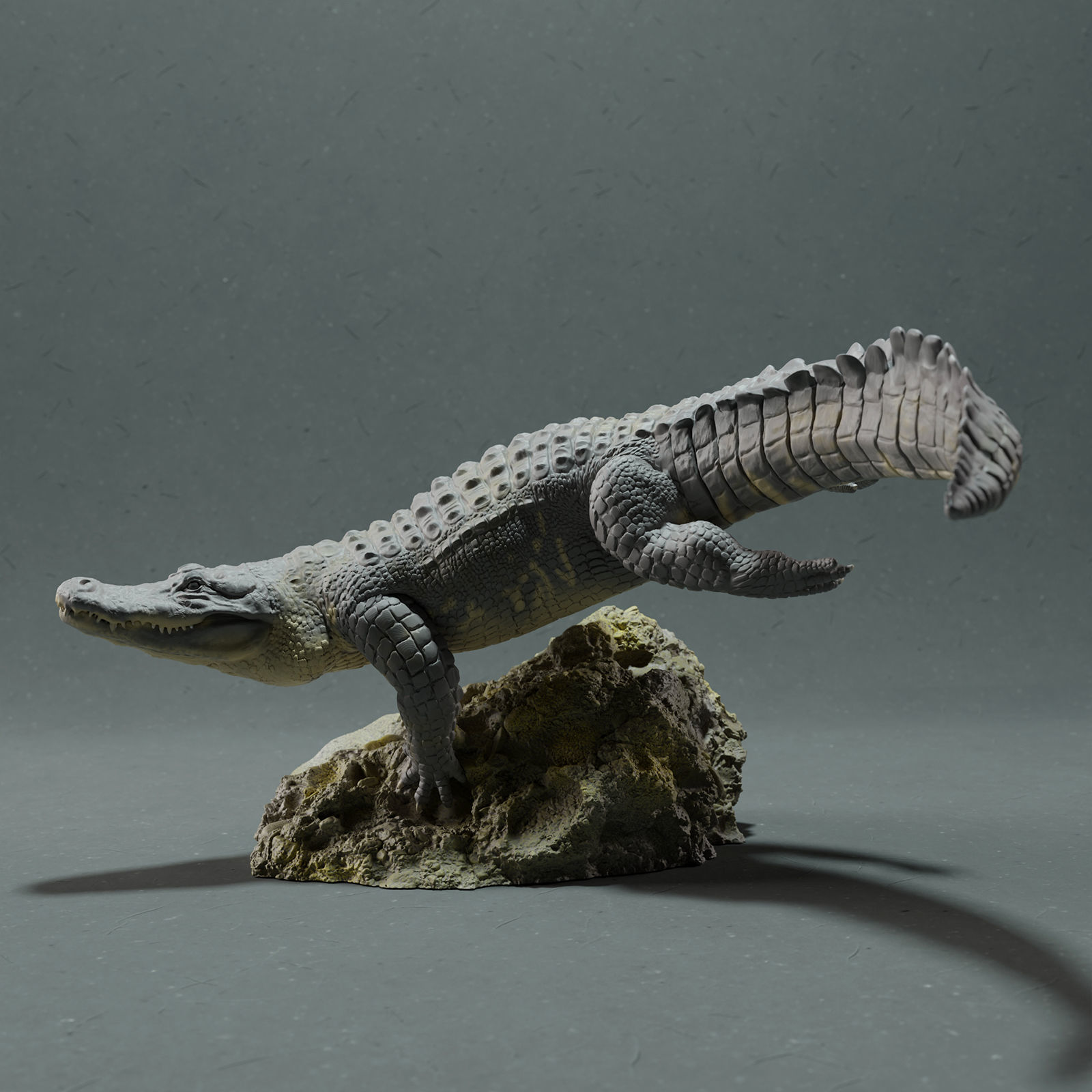 American Alligator - Swim 3D print model_2