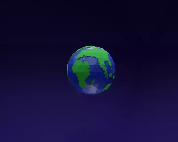Low Poly Earth globe