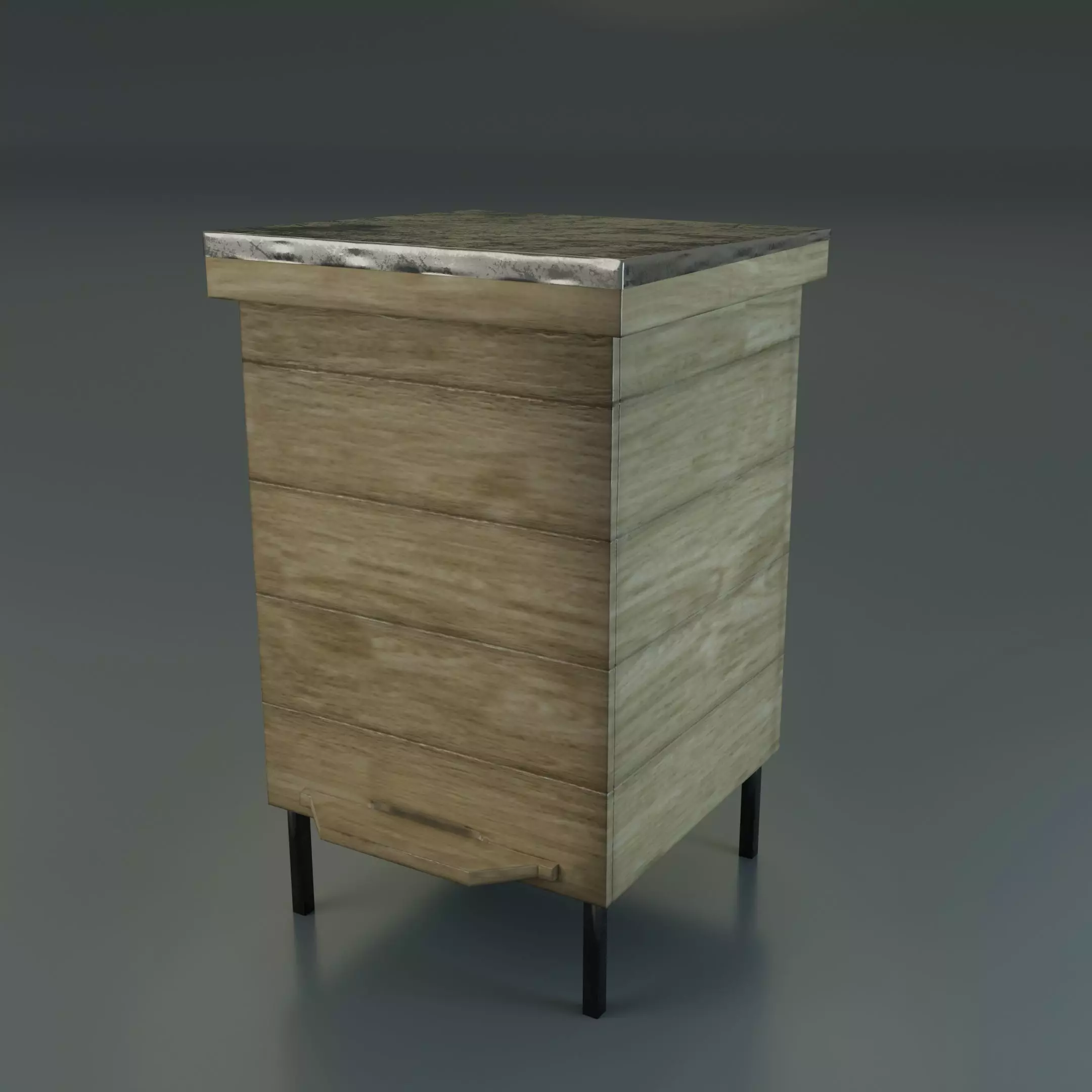 3D hive model Low-poly beehive side table Low-poly 3D model