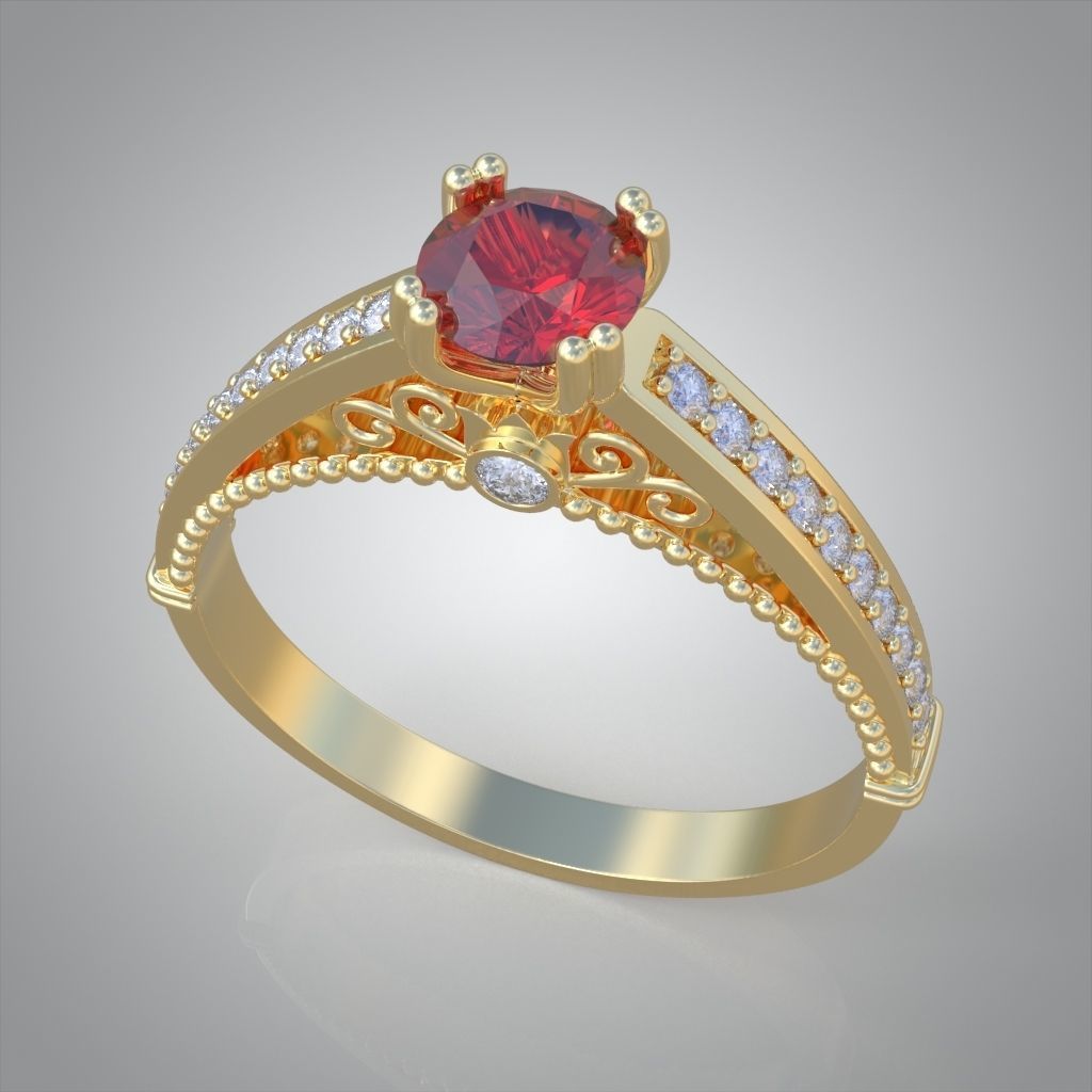 Ring 3D model 0217 3D printable model25ol 3D print model_6