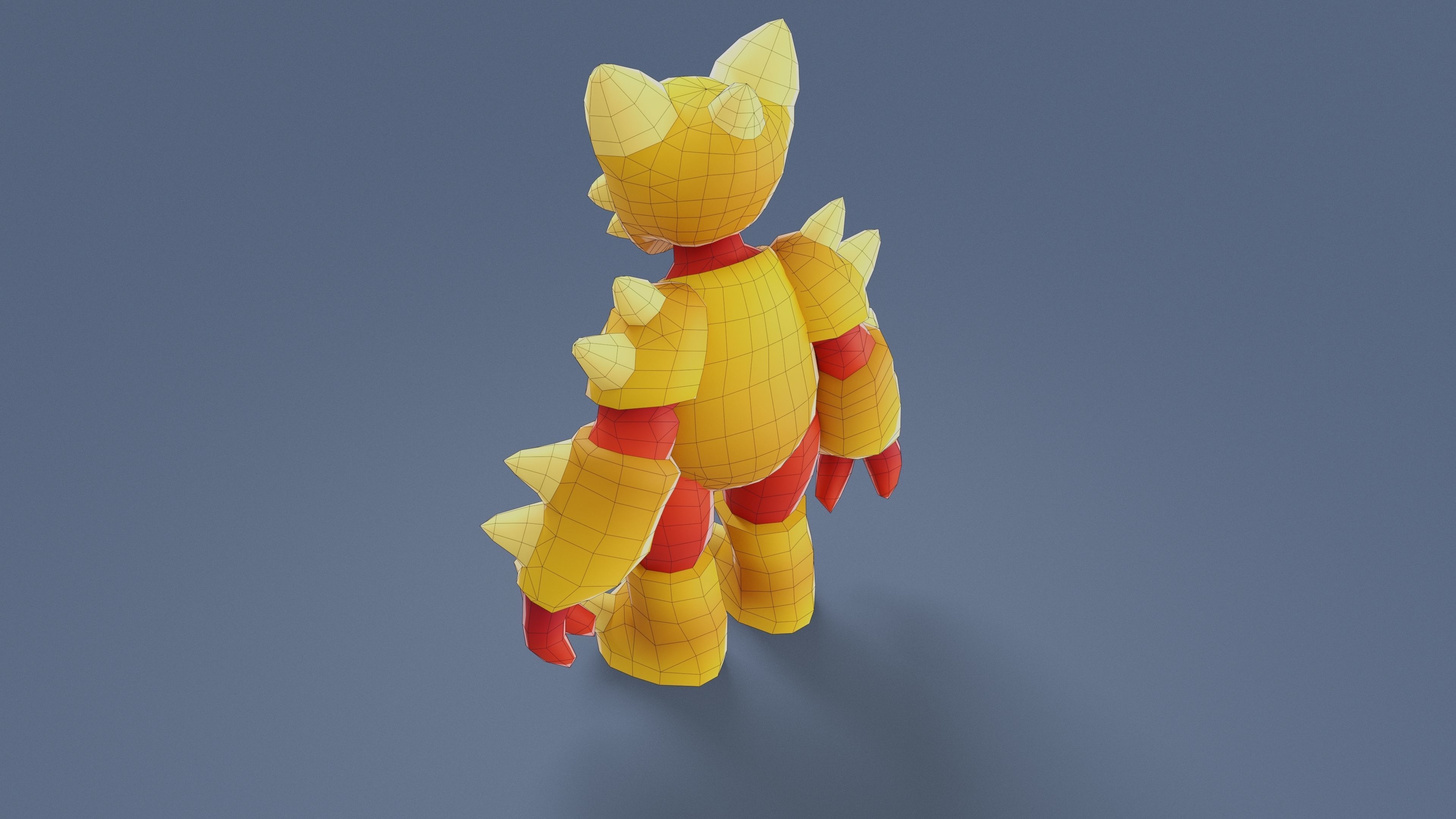 Cartoon Characters - Evolution Armored Warrior Low-poly 3D model_20