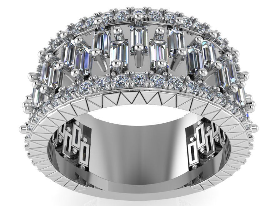 Huge Round Diamond ring 2575 3D print model 3D print model_2