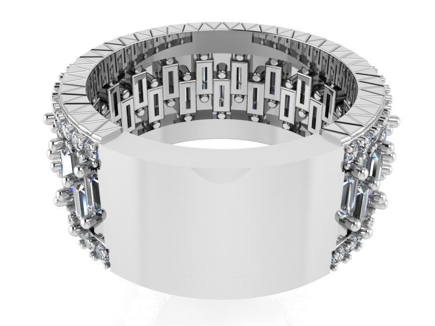 Huge Round Diamond ring 2575 3D print model 3D print model_3