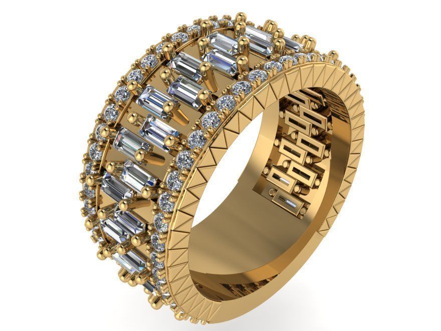 Huge Round Diamond ring 2575 3D print model 3D print model_1