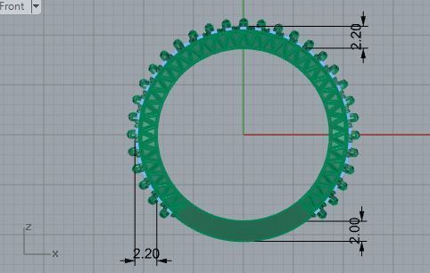 Huge Round Diamond ring 2575 3D print model 3D print model_5