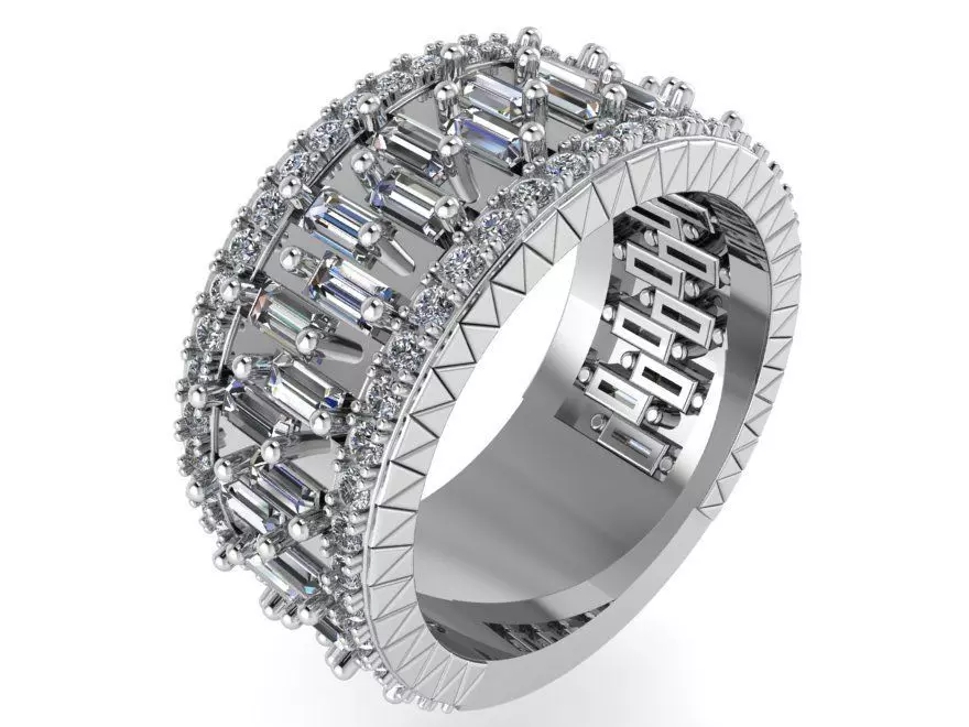 Huge Round Diamond ring 2575 3D print model 3D print model_0