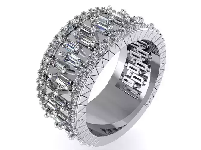 Huge Round Diamond ring 2575 3D print model 