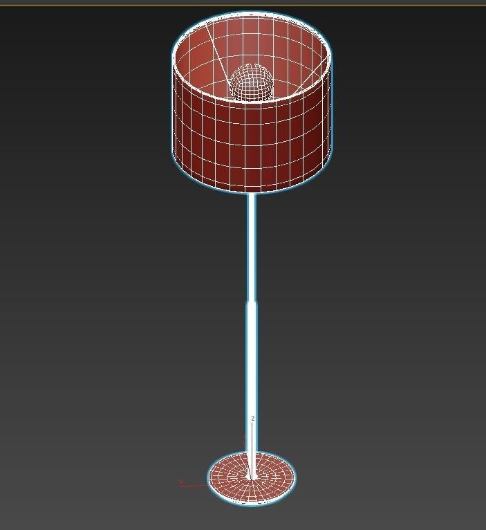 AVENUE floor lamp with shade 3D model_2