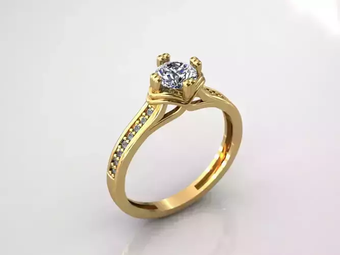 Women Ring New STL 3DM 5mm-1-10mm stone sizes weight in details