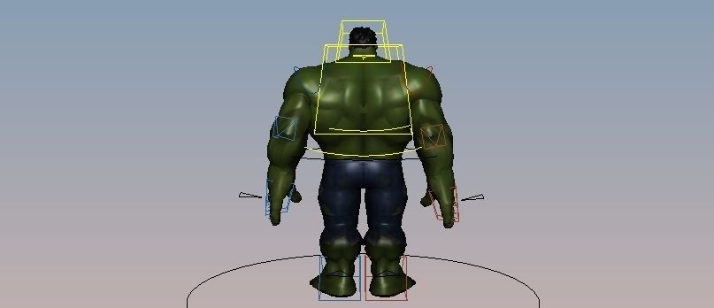 Incredible Hulk Rigged Low-poly 3D model_1