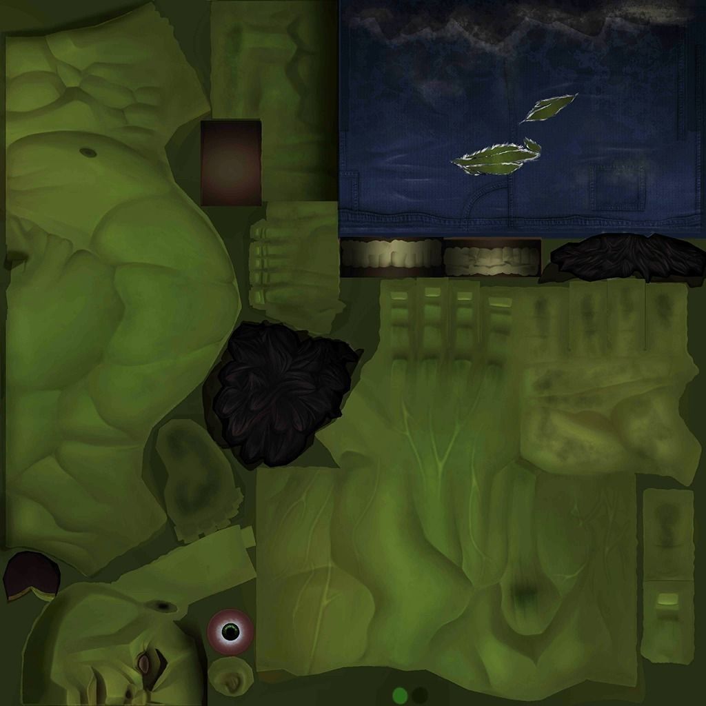 Incredible Hulk Rigged Low-poly 3D model_4