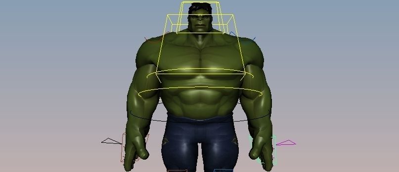Incredible Hulk Rigged Low-poly 3D model_3