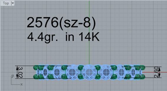 Bright Diamond ring 2576 3D print model 3D print model_4