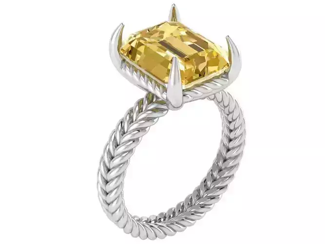 Big yellow Square ring 2577 3D print model